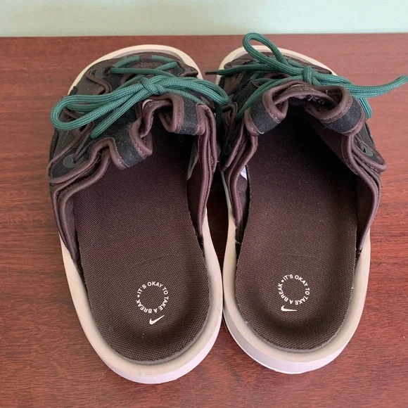 Nike | Men’s Offline 2.0 Velvet Brown Noble Green Walking Sandals - 10 - Picture 7 of 10